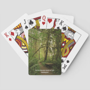 North Cascades National Park Green Forest Playing Cards