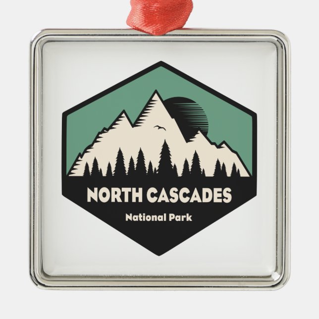 North Cascades National Park Metal Ornament (Front)