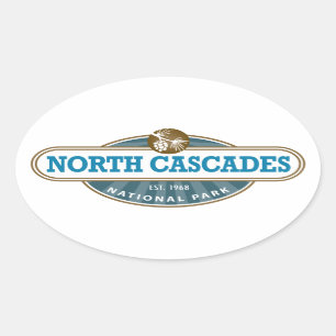 North Cascades National Park Oval Sticker