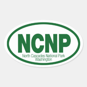 North Cascades National Park Oval Sticker