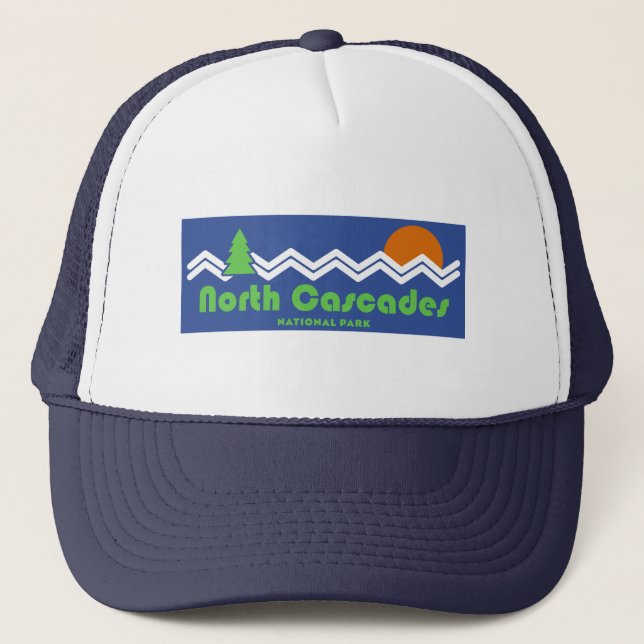 North Cascades National Park Retro Trucker Hat (Front)
