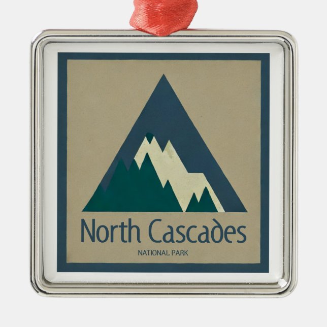 North Cascades National Park Rustic Metal Ornament (Front)