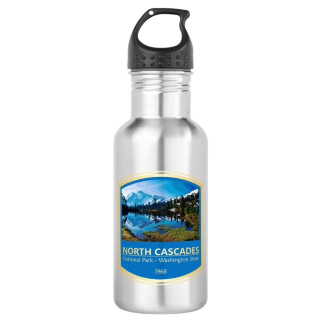North Cascades NP (PF1) 532 Ml Water Bottle (Front)