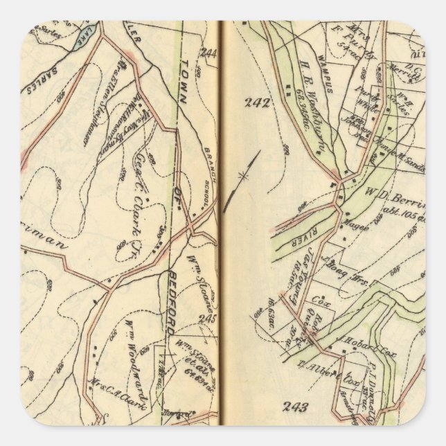 North Castle, New York Square Sticker (Front)