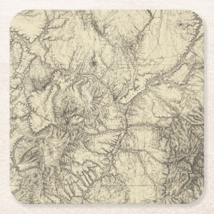 North Central New Mexico Square Paper Coaster
