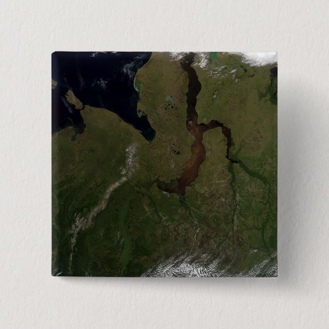 North Central Russia 2 Inch Square Button (Front)