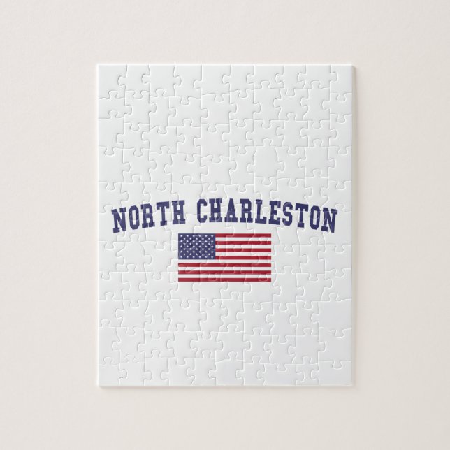 North Charleston US Flag Jigsaw Puzzle (Vertical)
