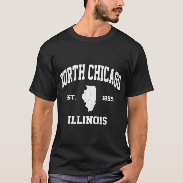 North Chicago Illinois IL Oversized T-Shirt (Front)