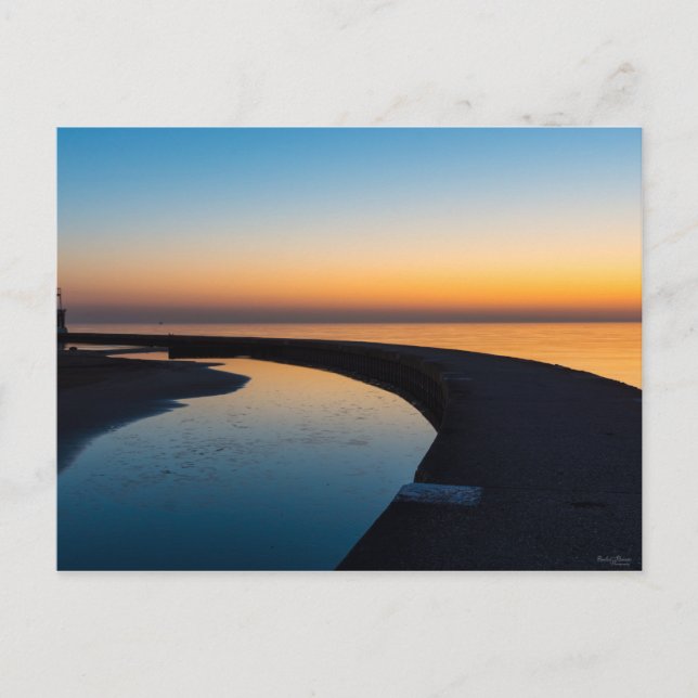 North Chicago Lighthouse Dawn Postcard (Front)