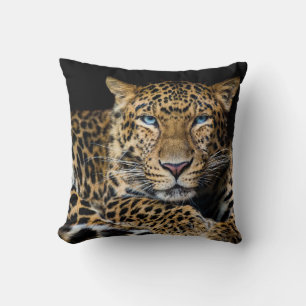 North China Leopard Zoo Illustration Throw Pillow
