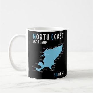 North Coast 500 Driving Route Map Scotland NC500 Coffee Mug