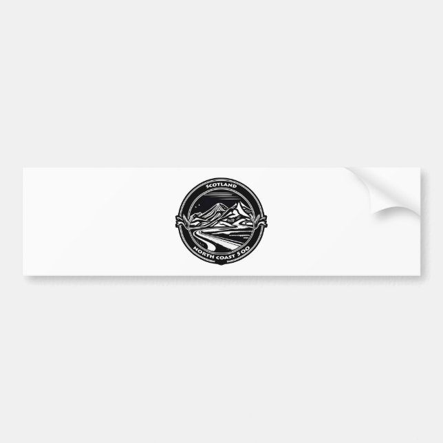 north coast 500 scotland bumper sticker (Front)