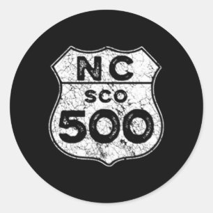 North Coast 500 Scottish Coast Driving Pocket Classic Round Sticker