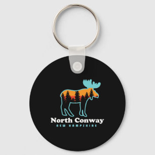 North Conway New Hampshire Moose Mountains  Keychain