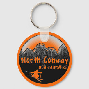 North Conway New Hampshire skier Keychain