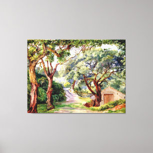 North - Cork Trees at Cintra near Lisbon Canvas Print