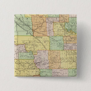 North Dakota 2 Inch Square Button