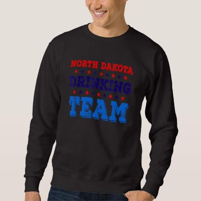 North Dakota Drinking Team State Pride   Beer Drin Sweatshirt (Front)