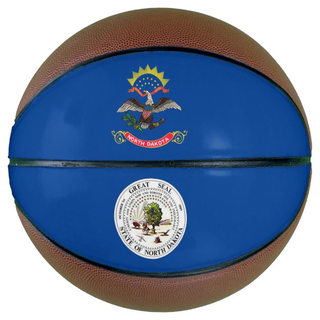 North Dakota flag Basketball (Front)