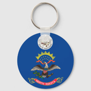 North Dakota flag Keychain