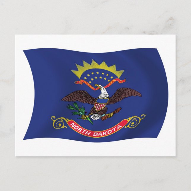 North Dakota Flag Postcard (Front)