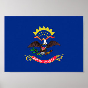 North Dakota Flag Poster