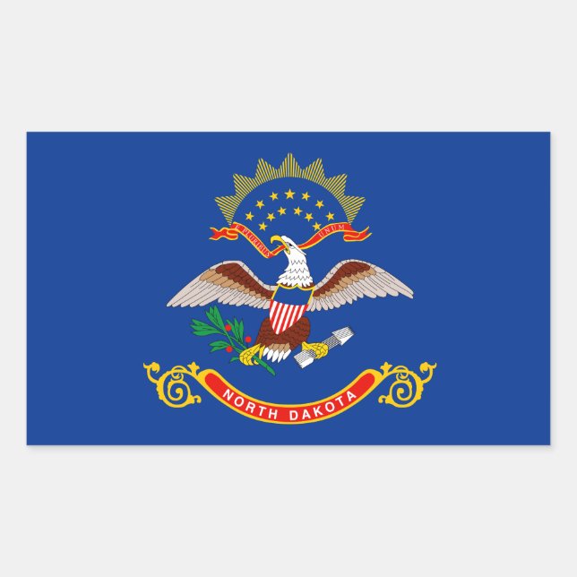North Dakota Flag Sticker (Front)