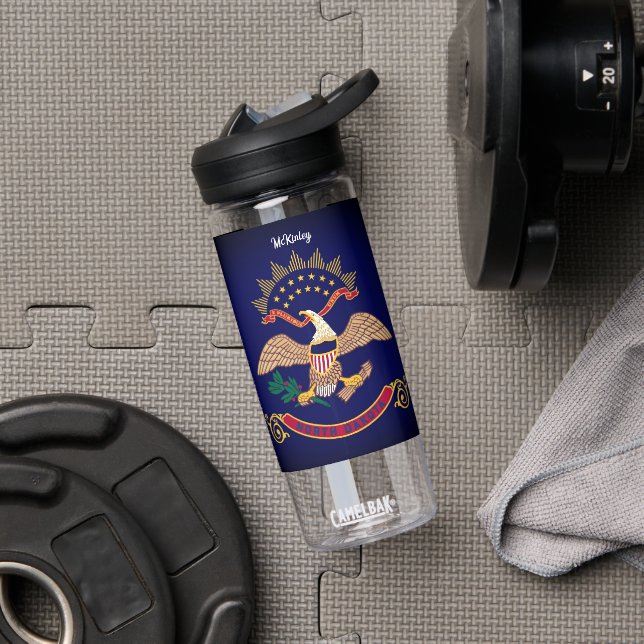 North Dakota Flag Water Bottle (Gym)
