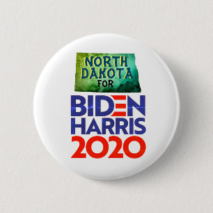 North Dakota for Biden Harris 2020 2 Inch Round Button
