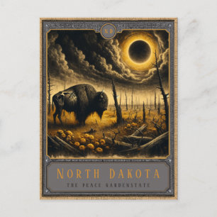 North Dakota   Gothic Art Postcard