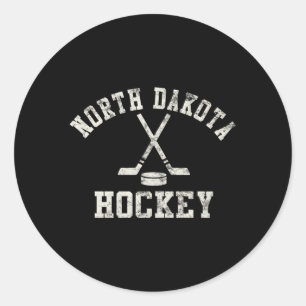 North Dakota Hockey Classic Round Sticker