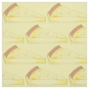 North Dakota Kuchen Custard Cake Slice ND Yellow Fabric