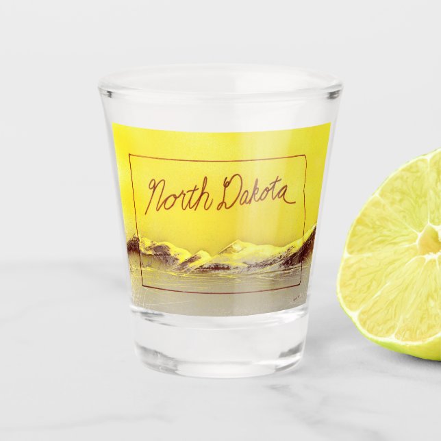 North Dakota Land Shot Glass (Front)