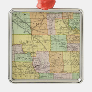 North Dakota Metal Ornament