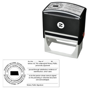 North Dakota Notary Public Acknowledgement Stamp