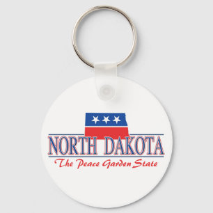 North Dakota Patriotic Keychain