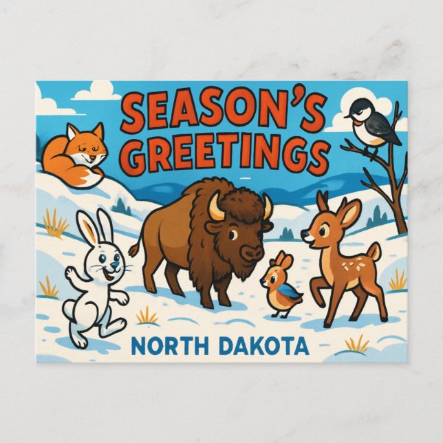 NORTH DAKOTA Postcard (Front)