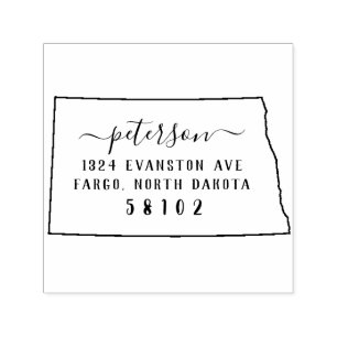 North Dakota Return Address Stamp Self-Inking