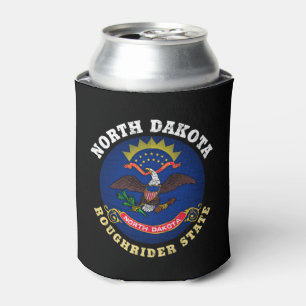 NORTH DAKOTA ROUGHRIDER STATE FLAG CAN COOLER