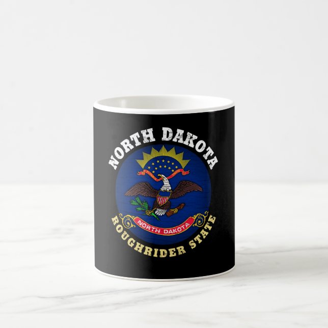 NORTH DAKOTA ROUGHRIDER STATE FLAG COFFEE MUG (Center)