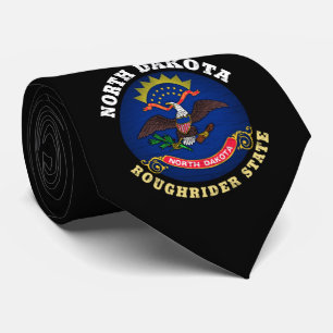 NORTH DAKOTA ROUGHRIDER STATE FLAG TIE