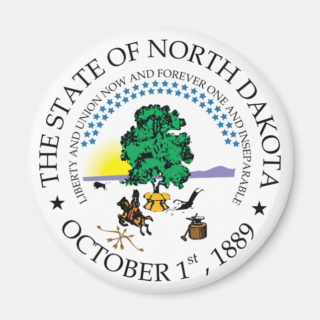 North Dakota sign Magnet (Front)