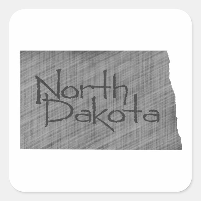 North Dakota Square Sticker (Front)
