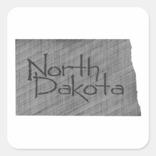 North Dakota Square Sticker