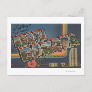 North Dakota (State Capital/Flower) Postcard