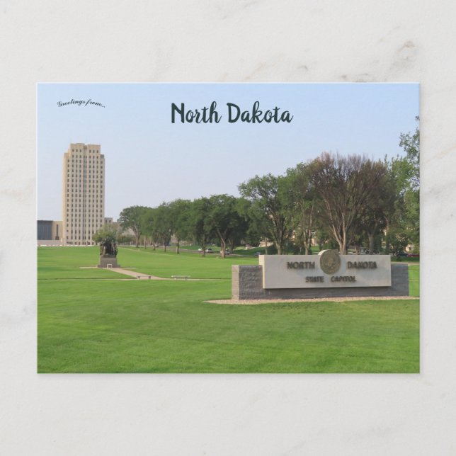 North Dakota State Capitol Bismarck North Dakota Postcard (Front)