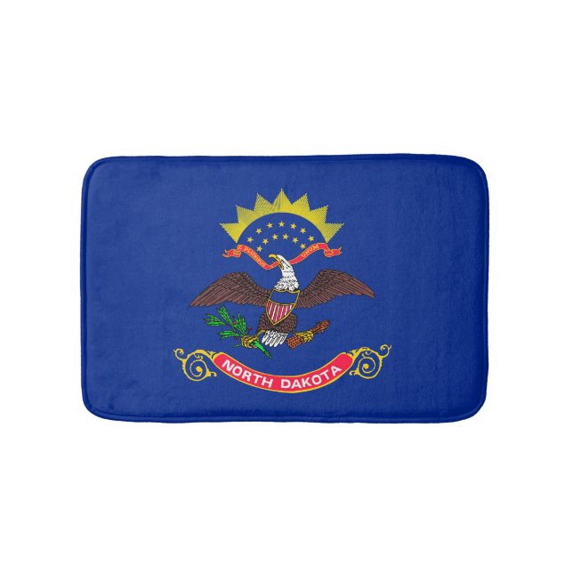 North Dakota State Flag Design Bath Mat (Front)