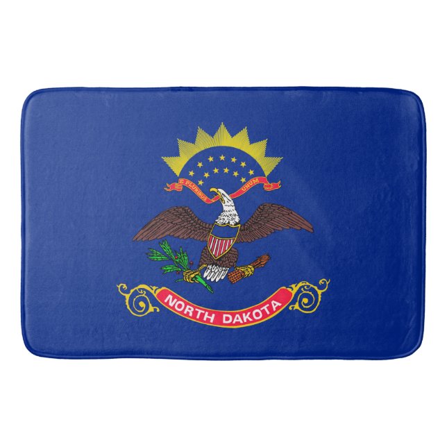 North Dakota State Flag Design Bath Mat (Front)