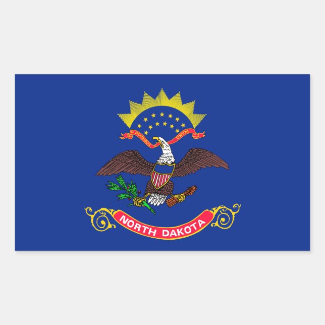 North Dakota State Flag Design Sticker (Front)