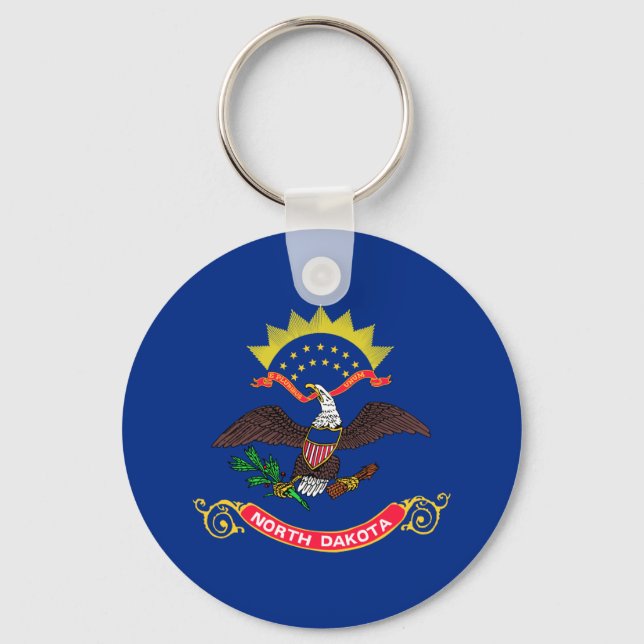 North Dakota State Flag Keychain (Front)